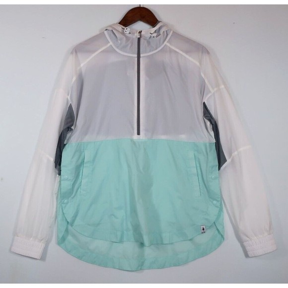 Smartwool Jackets & Blazers - Smartwool Merino Sport Ultra Anorak Bleached Aqua Hoodie Light Snaps Pullover M
